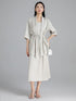 Premium Quality Satin Dress With Cardigan Co-Ord Sets